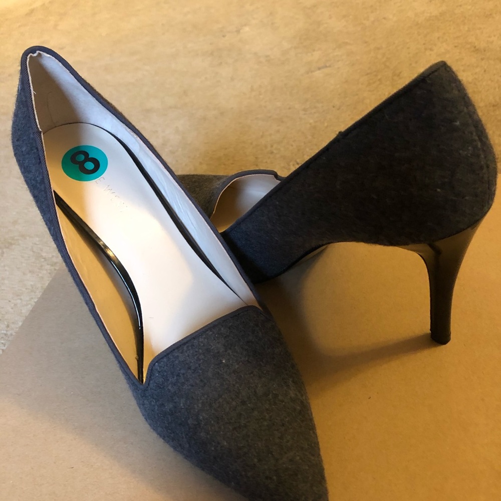 Nine West Gray Fabric Pumps